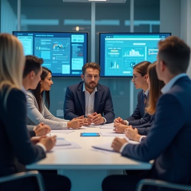 Equipo de IBEI en reunión estratégica